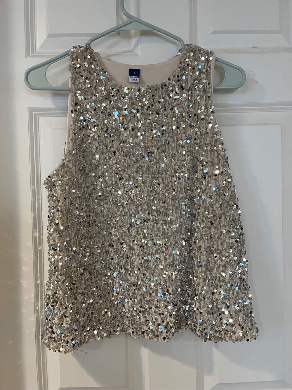 Old Navy Silver Sequin Sleeveless Camisole